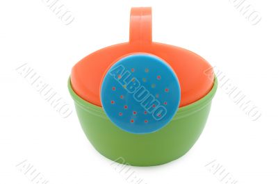 Child`s watering-pot toy. Child`s watering-pot toy.