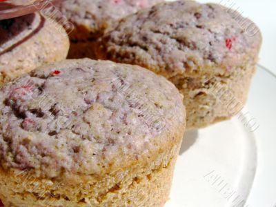 Muffins with berry fruits