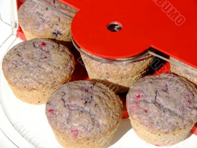Muffins with berry fruits
