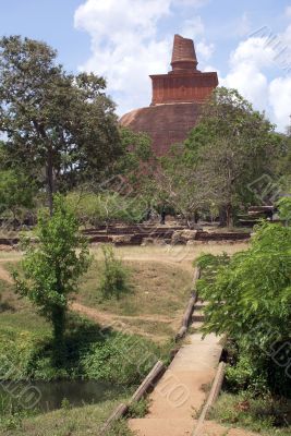 Stupa near river