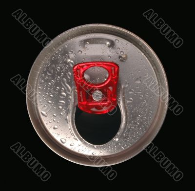 Close-up of aluminum drink can
