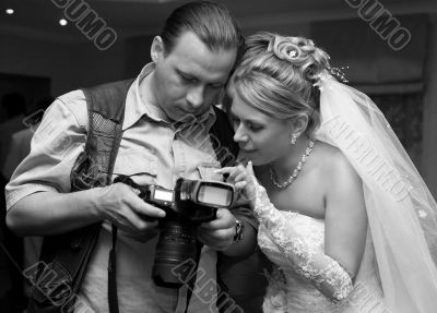 Bride and photographer