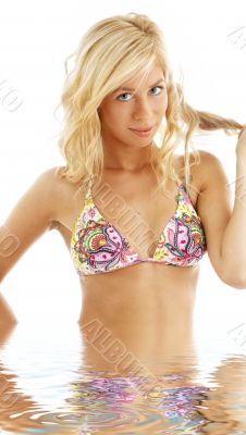bikini blonde in water 2