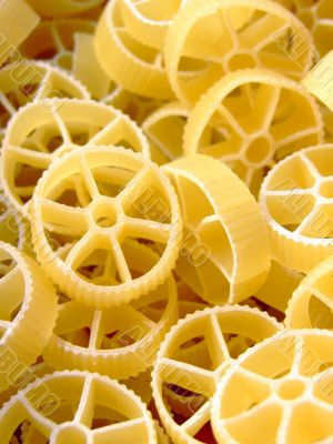 Wheels shaped pasta