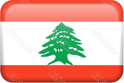 Lebanon Flag Button