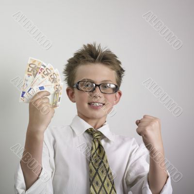 Boy and cash Boy and cash
