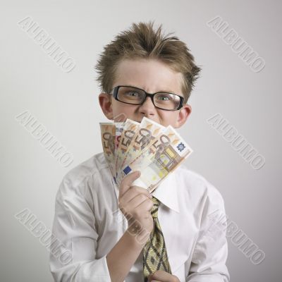 Boy with cash