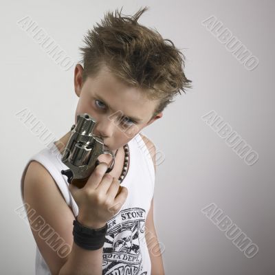 Boy with gun