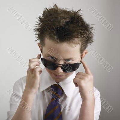 Boy with sunglasses