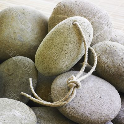 Pumice stone on other stones