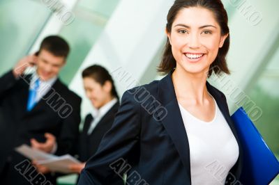 Happy business woman