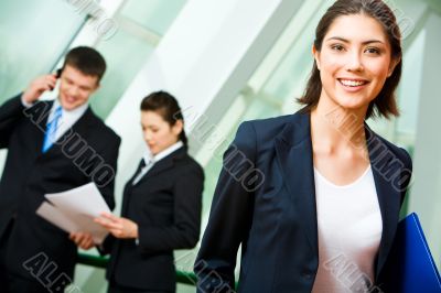 Cheerful employee