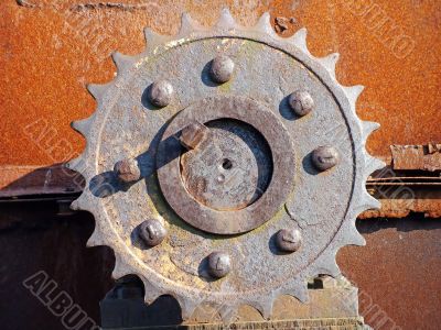 Close Up Of Rusted Gear