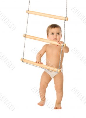 Boy with a rope-ladder 3