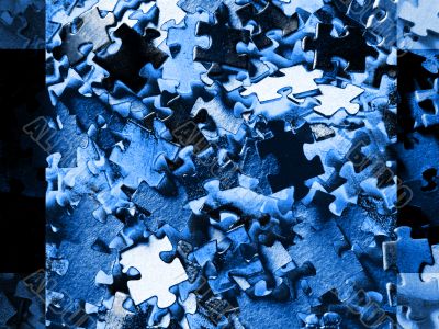 blue puzzle background
