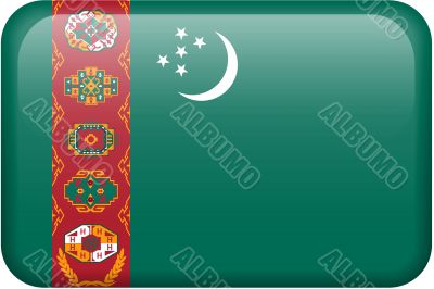 Turkmenistan Flag Button