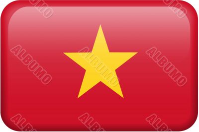 Vietnam Flag Button