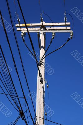 Electrical high voltage pole