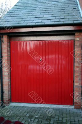 Red Garage Door