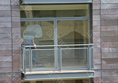 Builder at Work in Manchester