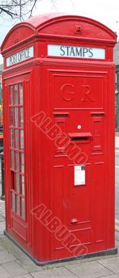 Combined Red Telephone Box and Post Box