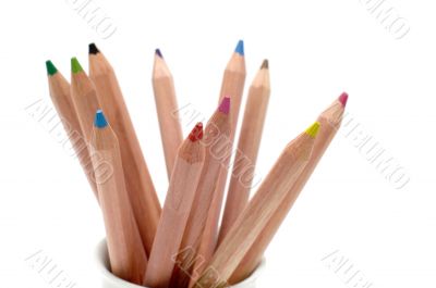colored pencil close up