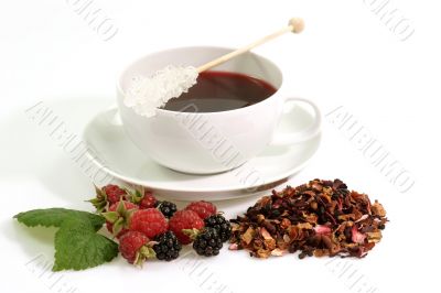 Cup of fruit tea