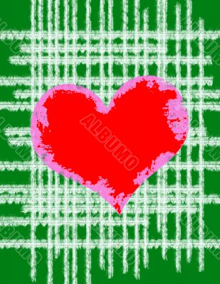 Grunge heart on a grunge background Grunge heart on a grunge background