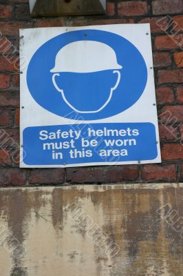 Safety Helments Sign