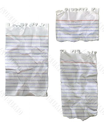 Ripped Wrinkled Note Paper