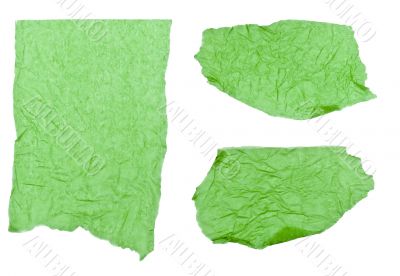 Ripped Green Tissue Paper