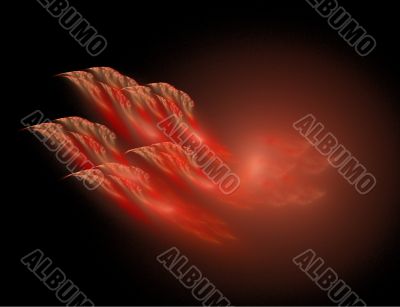 Abstract Five Red Phoenix or Turkeys From the Flames Abstract Five Red Phoenix or Turkeys From the Flames