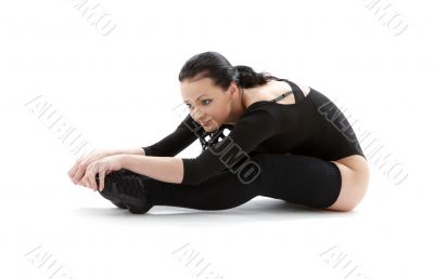 fitness in black leotard 2