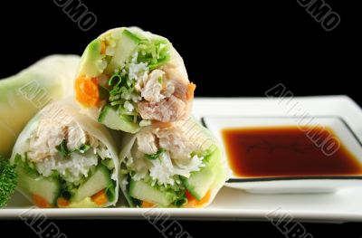 Sliced Rice Paper Rolls