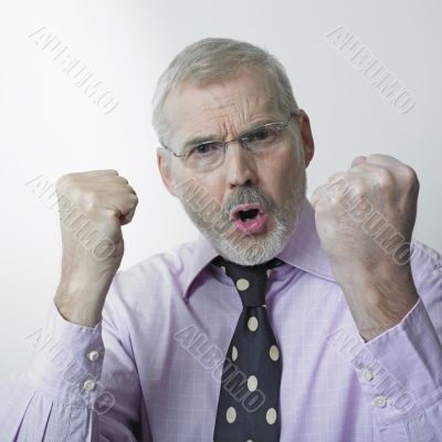 Angry senior executive