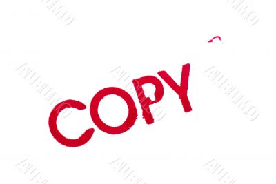 Copy: Rubber Stamp Print Isolated