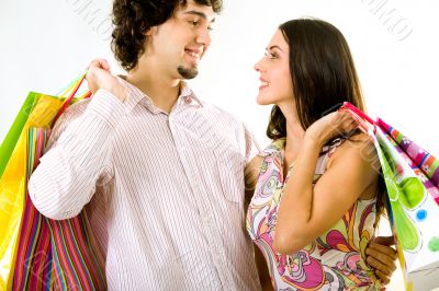 Couple with bags