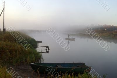 Foggy morning on the river