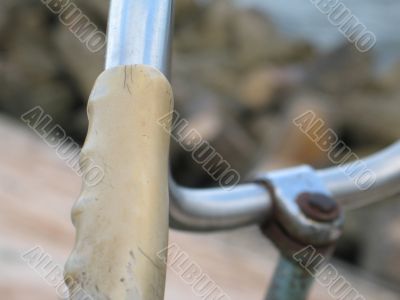 old bicycle handle