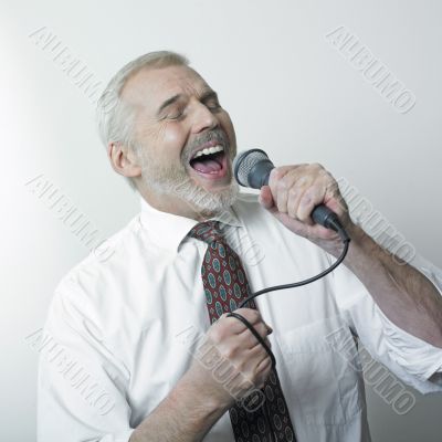 Singing old  man