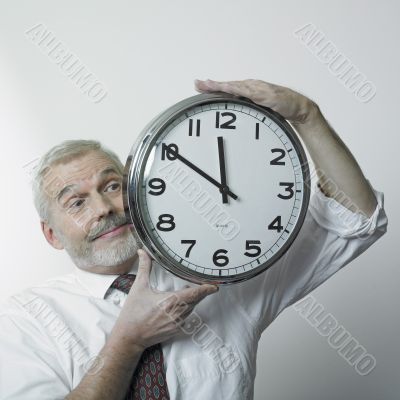 Man with clock