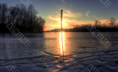 Katana in ice