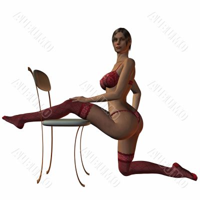 Sexy Girl on the chair