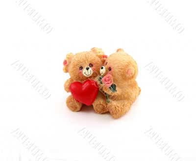 Couple of bears with heart