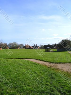 Village Green in Cheshire Village of Aldford