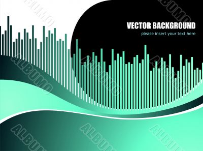 abstarct vector background with white wave pattern