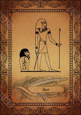 Parchment with egyptian elements