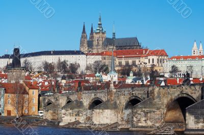 Prague castle and Charles bridge