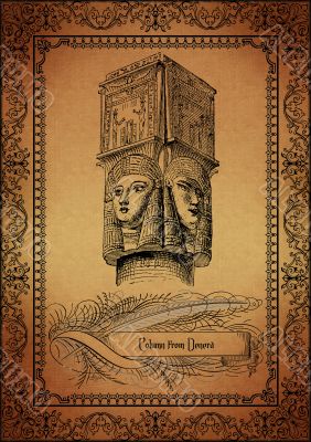 Parchment with egyptian elements