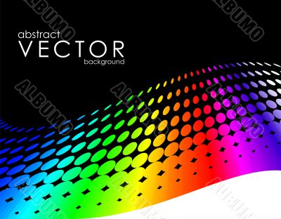 abstract vector background with rainbow